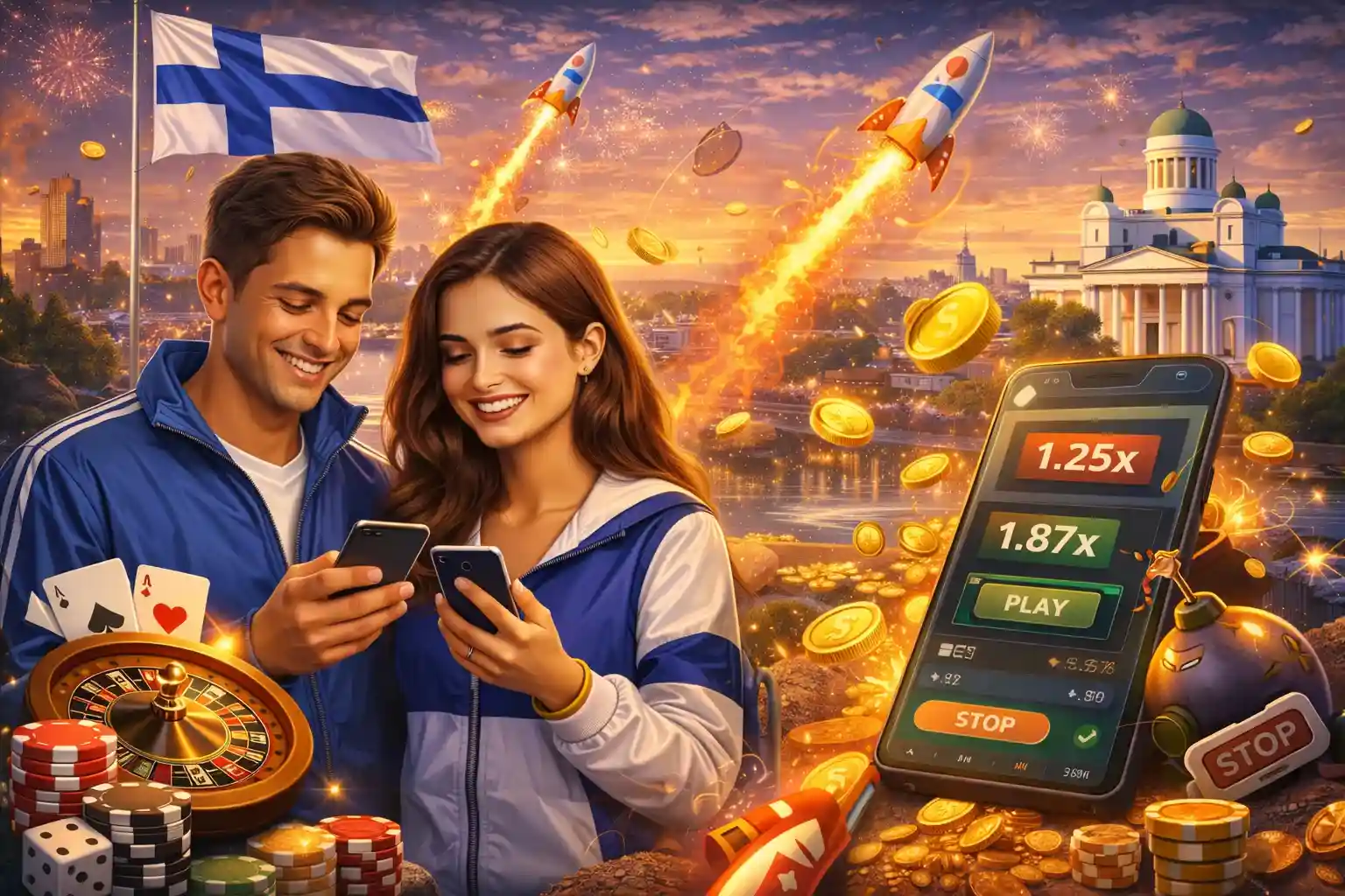 Nopeat pikapelit ja crash-tyyli mobiililaitteella Suomessa